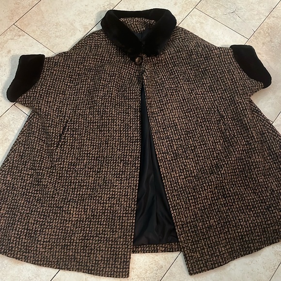 Vintage Stanley Nelson Car Coat Fur Accented Evening Coat 60’s - Picture 1 of 9